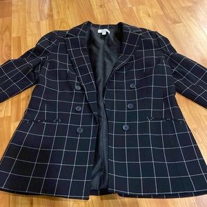 Nine West navy blue checkered blazer L